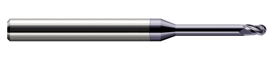 Picture of Harvey Tool 34215-C3 .015 Ball Carbide Stb FL 8x RCH EM, AlTiN End Mill Standard Flute Standard Helix Carbide AlTiN Single End Ball NoseBall